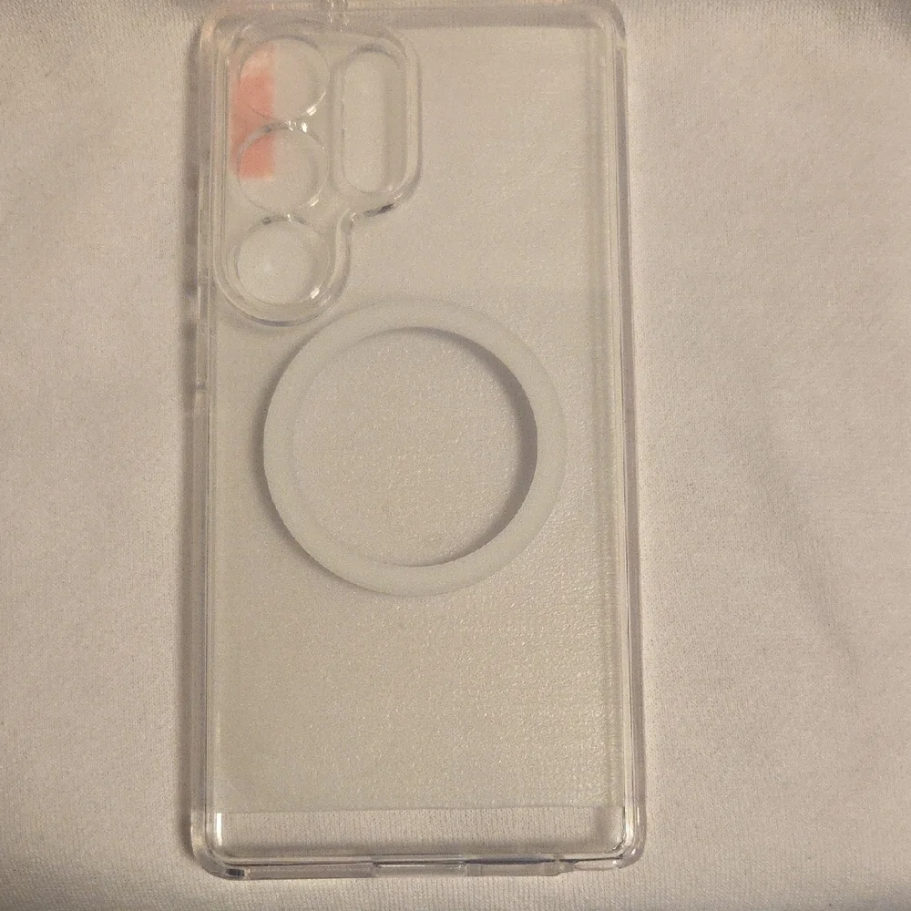 White Magnetic Ring Phone Case for Samsung Galaxy